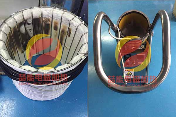 左：無外殼加熱圈；右：智能加熱小車